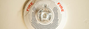 Addressable fire detector on commercial building